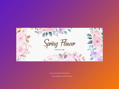 Spring Flower Card branding card design graphic design illustration mahdi rabiee mohammad mahdi rabiee ui vector