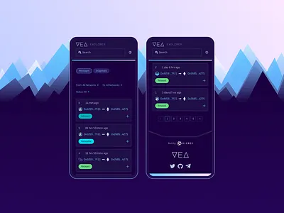 Veascan UI - Mobile blockchain design ethereum ui user experience user interface ux