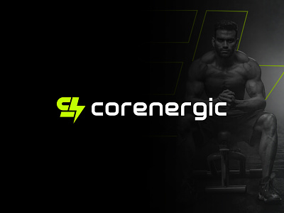 core energic fitness logo design branding c letter c logo core design energic fitness fitness logo gym logo icon lightning logo logo design logos thunder vector