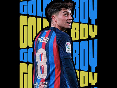 PEDRI art barcelona design football graphic design illustration pedri poster soccer typography wallpaper