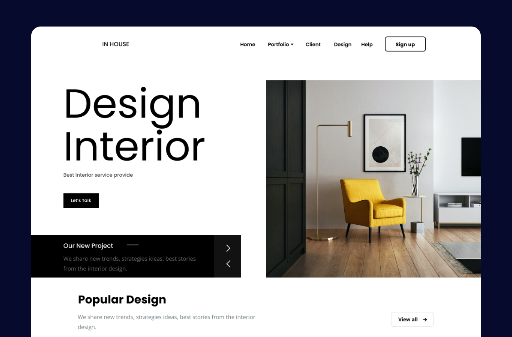 In House Interior Design Website ⚡🔥 app bestdesign branding design interior design mobile newdesign trendy design ui user interface ux website