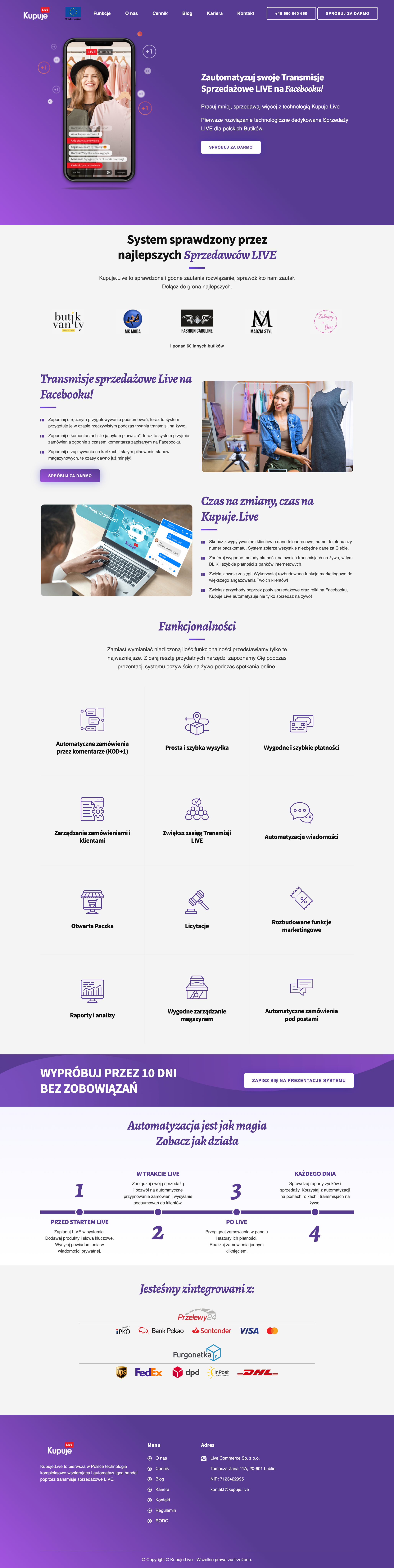 Kupuje.live Website advertise branding commercial design e commerce live logo vector