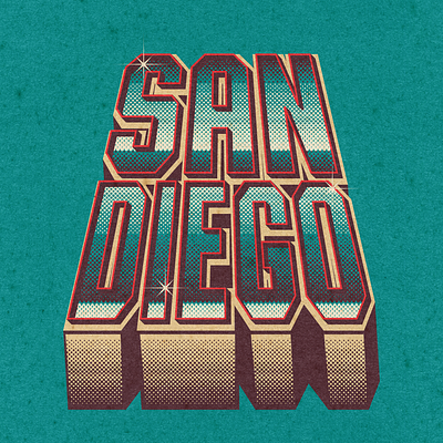 San Diego Typography branding graphic design letter lettering letters logo type typography vector