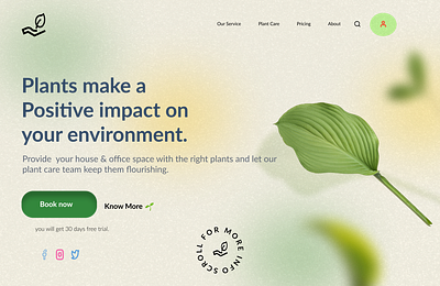 Plant Landing Page 🪴 animation ui ux webdesign
