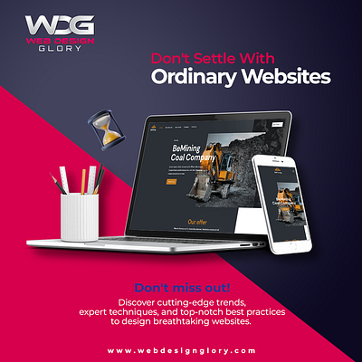 Don't Settle With Ordinary Websites! 3d animation branding design graphic design illustration logo marketing motion graphics ui webapp webdesign webdevelopment website