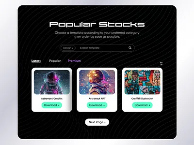 Digital Products Card Web UI Design asif branding design dzn asif graphic design landing page minimal page ui product cart product design product showcase shop page stocks stocks store ui design ui ux web page webdesign website website ui