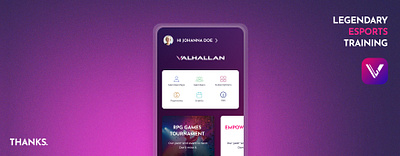 Valhallan. Esports Training App. app design mobile ui ux visual design