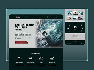 Surfing School Design design graphic design ui ux we web design