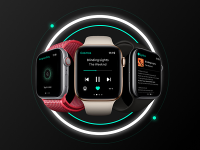 Apple Watch Music App UI app redesign apple watch apple watch mockup apple watch music app apple watch ui figma music app ui spotify redesign ui ui kit ui ux watch os