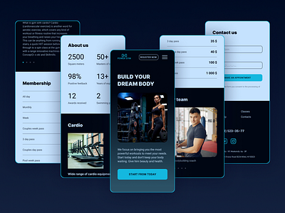 Fitness Design Mobile Version design graphic design ui ux web design