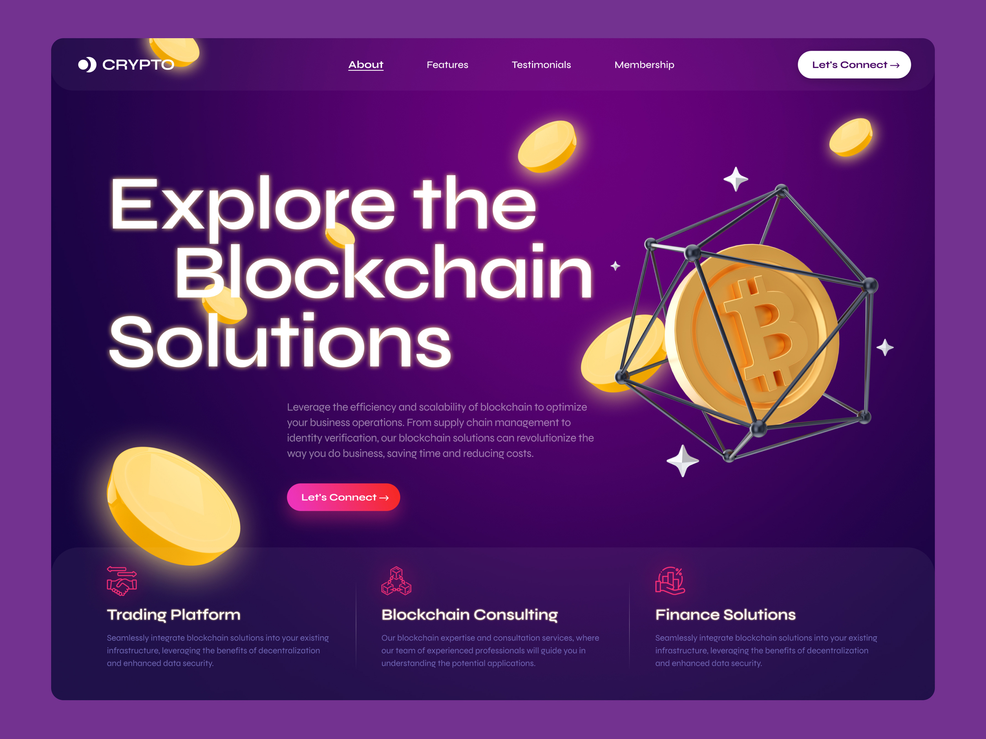 Crypto Blockchain Exchange Website bitcoin blockchain app blockchain landing page blockchain website crypto app crypto currency crypto exchange crypto landing page crypto marketplace crypto trading crypto wallet crypto website cryptocurrency ethereum finance app financial website landing page marketplace nft token exchange