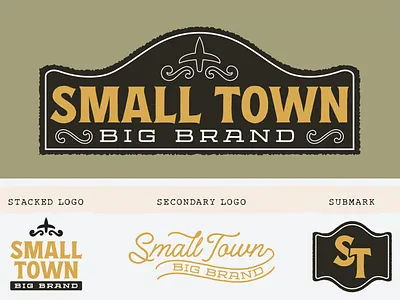 Small Town Big Brand Logo and Branding branding design graphic design identity logo logotype small town typography vector
