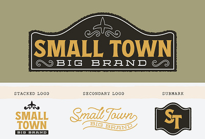 Small Town Big Brand Logo and Branding branding design graphic design identity logo logotype small town typography vector