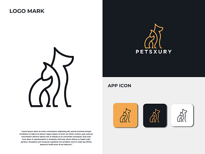 Petsxury branding graphic design logo pet