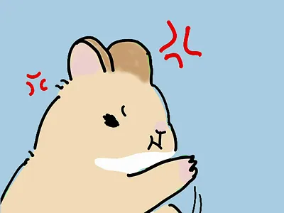 Hamster sticker 3 aftereffects agresive cute design fight frame by frame hamster illustration loop looping motion design motiongraphics satisfying
