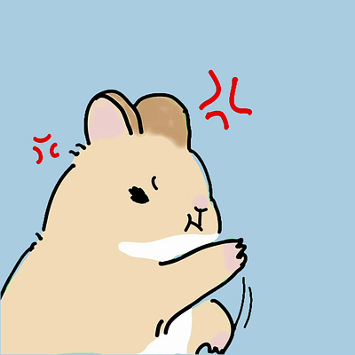 Hamster sticker 3 aftereffects agresive cute design fight frame by frame hamster illustration loop looping motion design motiongraphics satisfying