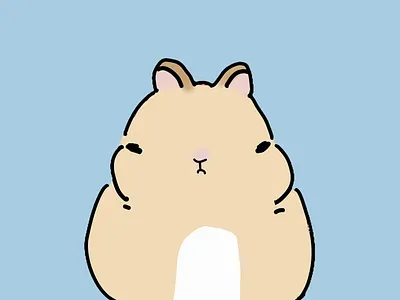 Hamster sticker 5 aftereffects cute frame by frame hamster loop looping motion design motiongraphics toonboom