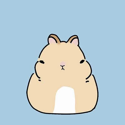 Hamster sticker 5 aftereffects cute frame by frame hamster loop looping motion design motiongraphics toonboom