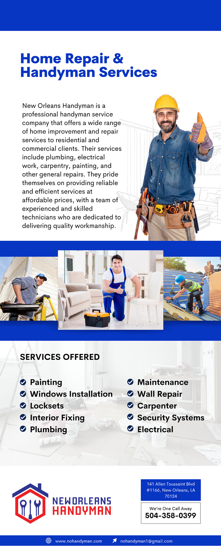 Professional Home Repair & Handyman Services by New Orleans Handyman