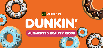 Dunkin' AR Kiosk 3d adobe aero animation ar ar experience augmented reality branding breakfast dessert donut doughnut dunkin graphic design illustration motion graphics retail ui vector illustration vectorart video