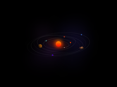 Solarsystem design graphic design illustration planets solar system space sun vector
