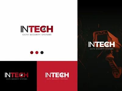 Intech CCTV Security Systems - Logo Design advertising branding cameras logos cctv cctv logo company logo designs corporate logo creativity design logodesign meaningful minimalistic rahmanshoieb security systems logo technology logo typography