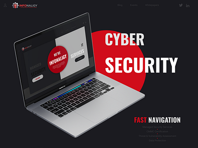 INFONALIGY - Cyber Security Landing Page Website cyber collection cyber web design home page landing page nft nft app product ui ux web web design website website design