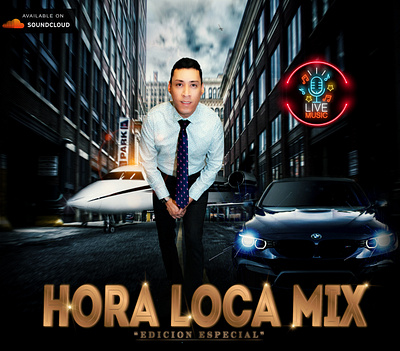 La HoraLocaMix 87.7FM branding graphic design