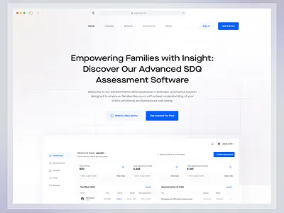 Psyense - SDQ Assessment Landing Page design figma product design ui