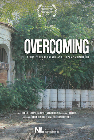 Overcoming (2023) Poster Design branding cypriot cyprus design film festival graphic design laurel lgbtq movie poster poster poster design