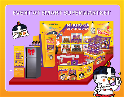 Design for an event at Emart supermarket in 2023 branding graphic design posm