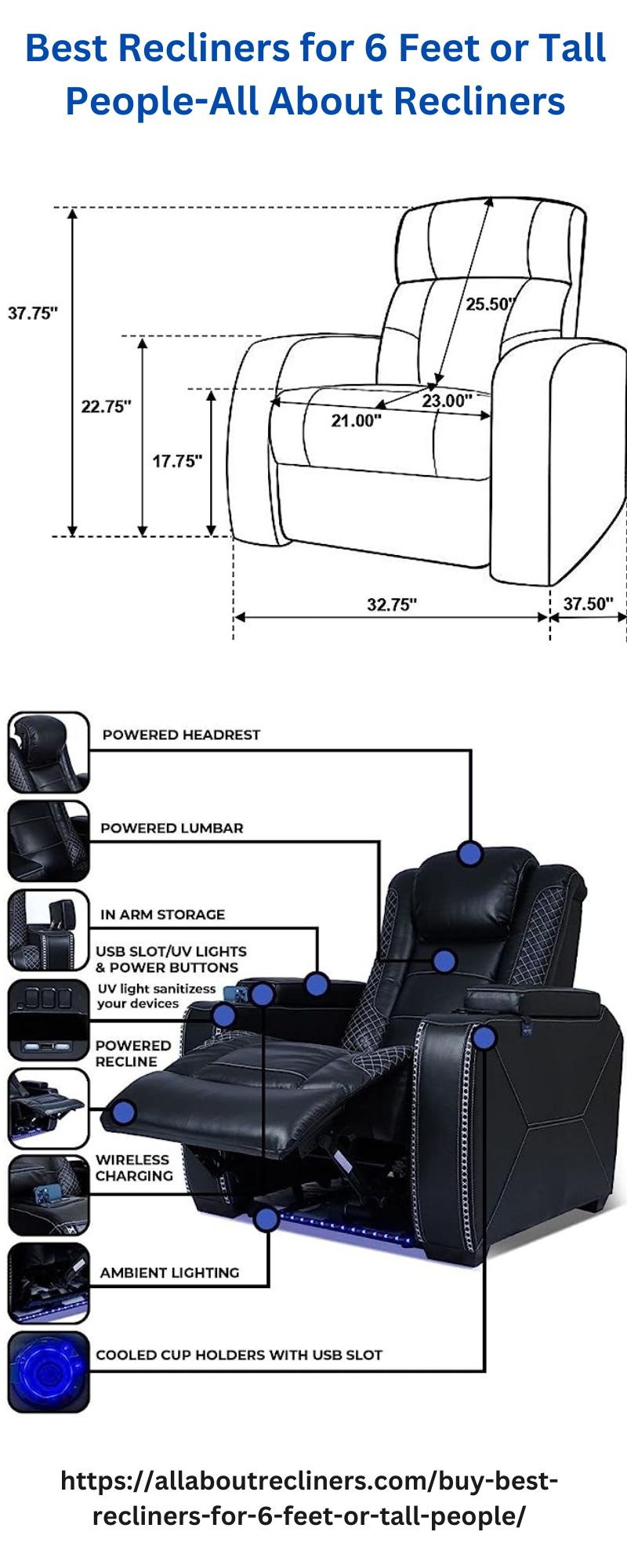 Best Recliners for 6 Feet or Tall People by Aria hutton on Dribbble