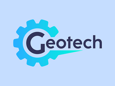 Geotech Logo branding design engineering enginer gear graphic design illustration logo minimal modern vector