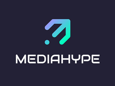Mediahype Logo advertising branding design gradient graphic design hype illustration logo marketing media minimal vector