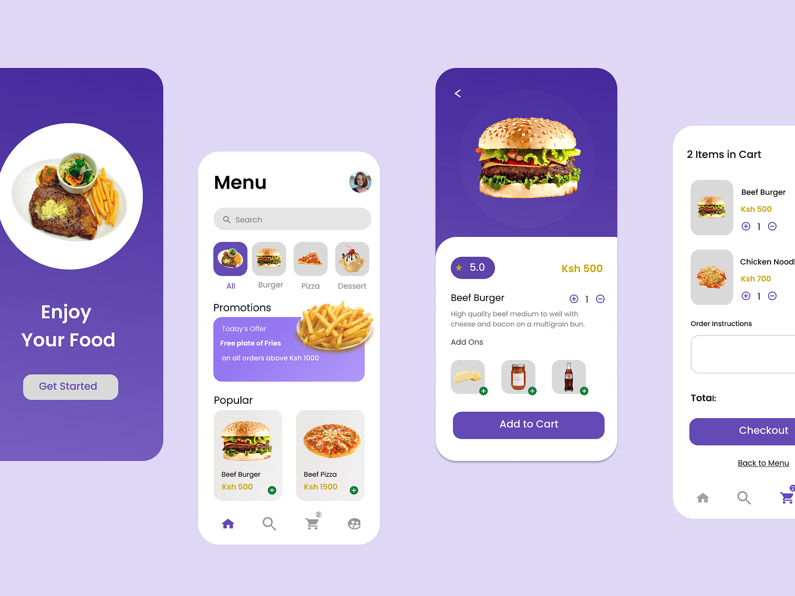 Fast Food Application Design by Christine Bai Mboya on Dribbble