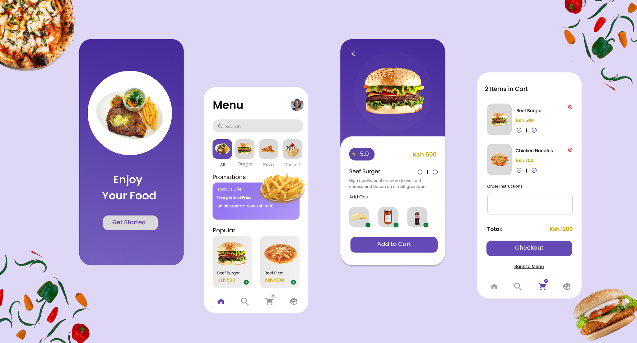 Fast Food Application Design by Christine Bai Mboya on Dribbble