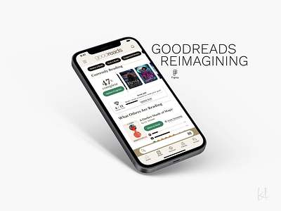 Goodreads Reimagining app branding design figma mockup ui ux