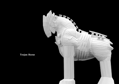 THE TROJAN HORSE 3d 3ddesign 3dmax design graphic design rendering