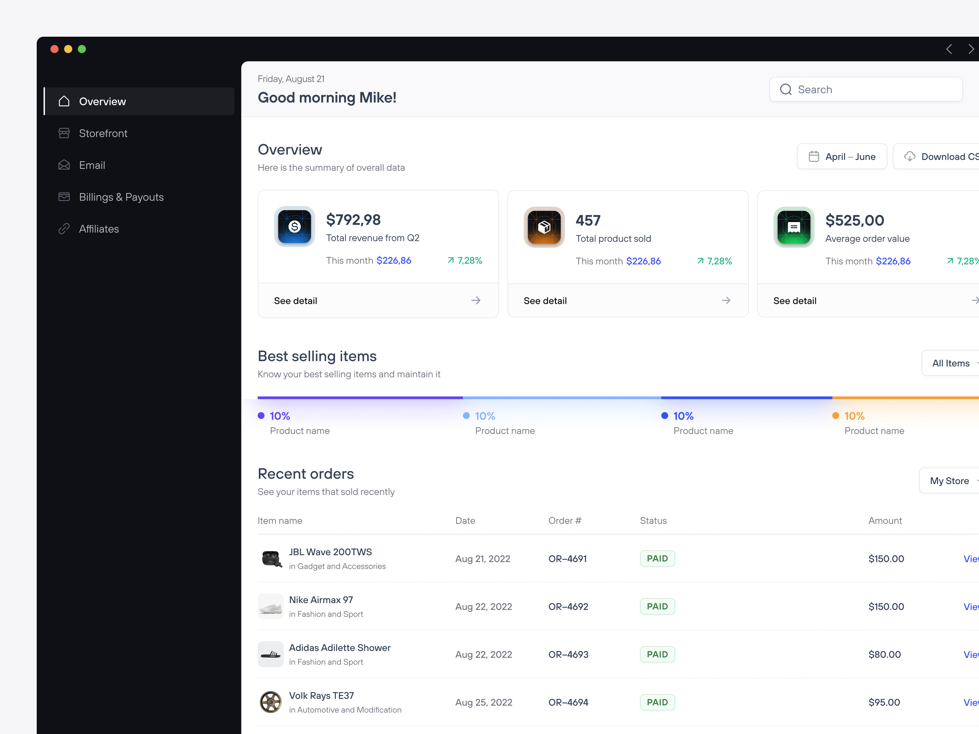 Sales Dashboard Design clean ui dashboard earning overview dashboard overview web application sales sales dashboard sales web application table ui uidesign ux uxdesign web app web application