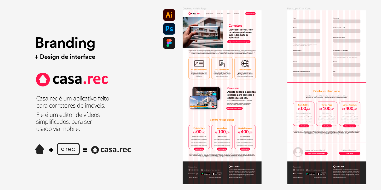 Casa.Rec branding ui