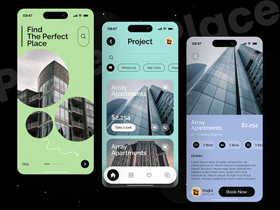 Real Estate Mobile App Exploration apartment app ui app ux dream home elite apartment home selling mobile app real state real state app design residence