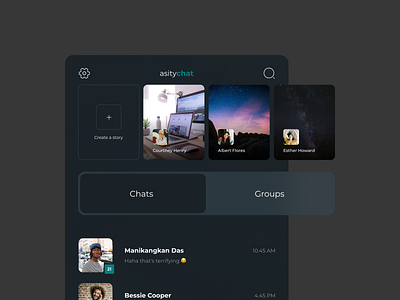 Chat app UI design 💺 chatapp design manikangkandas minimistic ui