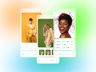 Minimal photo editing app UI👷🏻‍♂️ appdesign manikangkan manikangkandas minimilistic photoeditorapp uidesign uiux