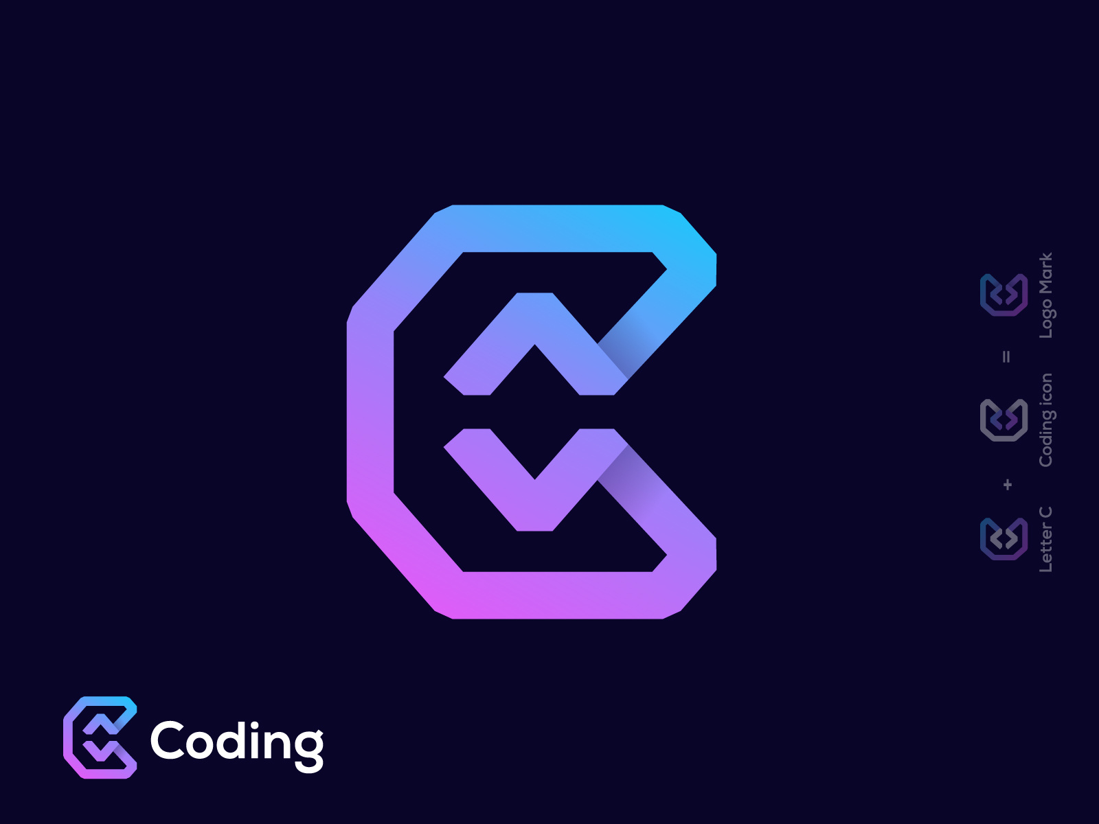 Letter C coding logo, tech, programming, software logo by Mehedi Hasan ...