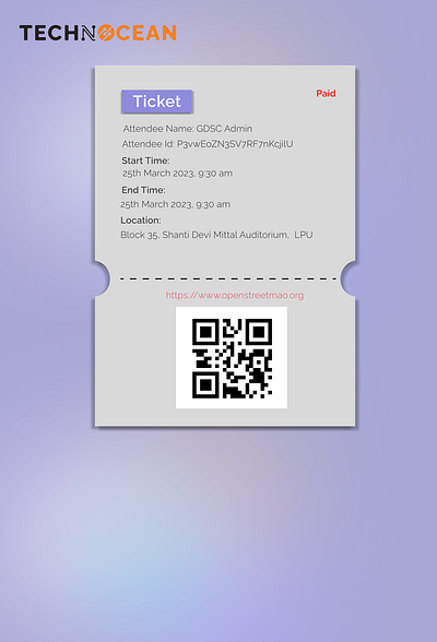 Event Ticket animation design ui