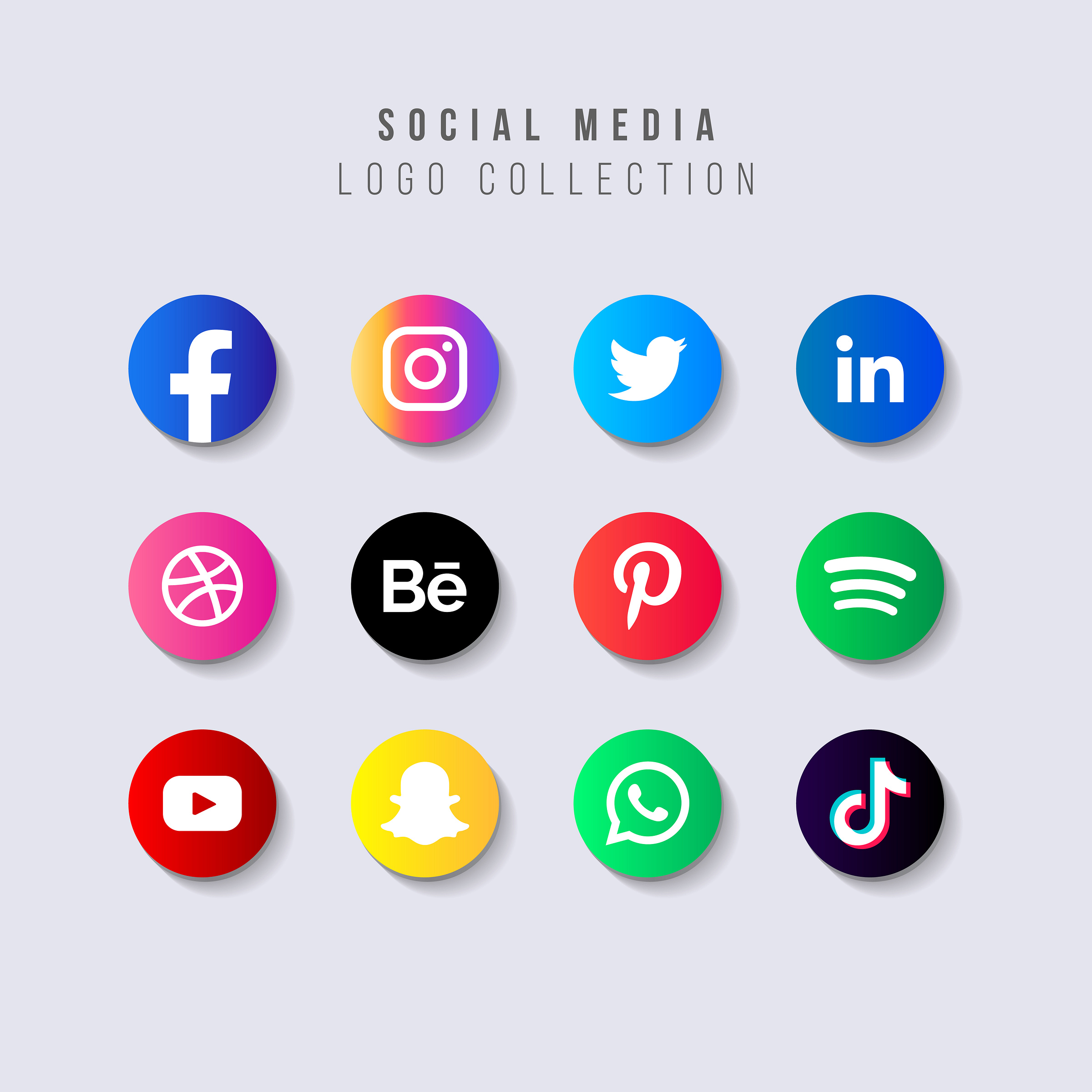 Social media logo design template by Ikbal Hussain on Dribbble