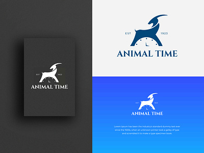 Animal Time logo design. Deer with watch logo. wildlife logo animal app apps logo branding deer design forest gradient logo illustration logo logo design time logo ui vector watch wild life