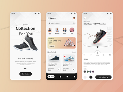 Shoes App Design app design app ui app ux design mock up shoes app ui ux uidesign uxdesign