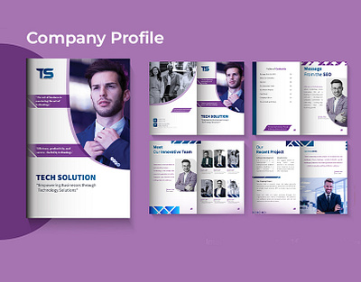 Company Profile Template branding education banner graphic design illustration layout template logo ui