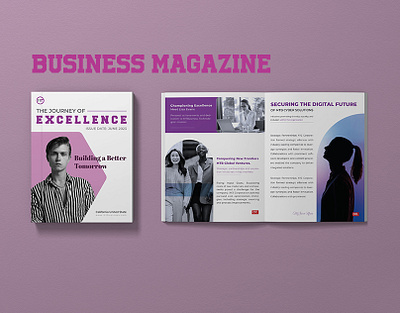 Business Magazine Editorial branding graphic design illustration layout template magazine ui vector